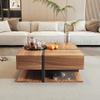 SACOOL Square Coffee Table 78 x 78 x 36 cm with 4 Drawers view 3