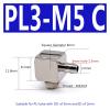 Brass Pneumatic Quick Connector, M5 to 3/4/6 mm Barbed Elbow, 10-Piece Set view 2