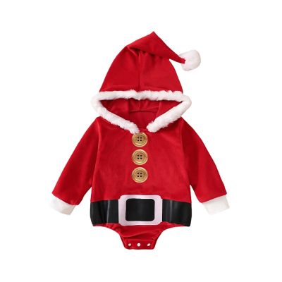 Baby Christmas Costume, Santa Jacket, Pants and Hat, Red, 12–28 Months