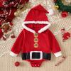 Baby Christmas Costume, Santa Jacket, Pants and Hat, Red, 12–28 Months view 2