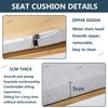 MSNCS Bench Cushion 110 x 50 x 5 cm, Coffee view 4