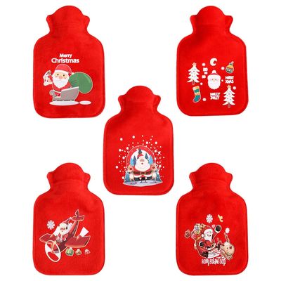 Christmas Hot Water Bottle with Santa Cover for Children
