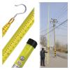 Insulated Telescoping High-Voltage Measuring Pole with Hook, Yellow, 8 m/26.2 ft view 1