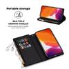 xinyunew Flip Case for Samsung Galaxy S25 FE, Premium PU Leather, 9 Card Slots, Stand, Black view 3