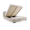 Chilly Möbel Design Savona Upholstered Bed 160x200 cm with Storage, Slatted Base and Headboard, Beige Bouclé view 4