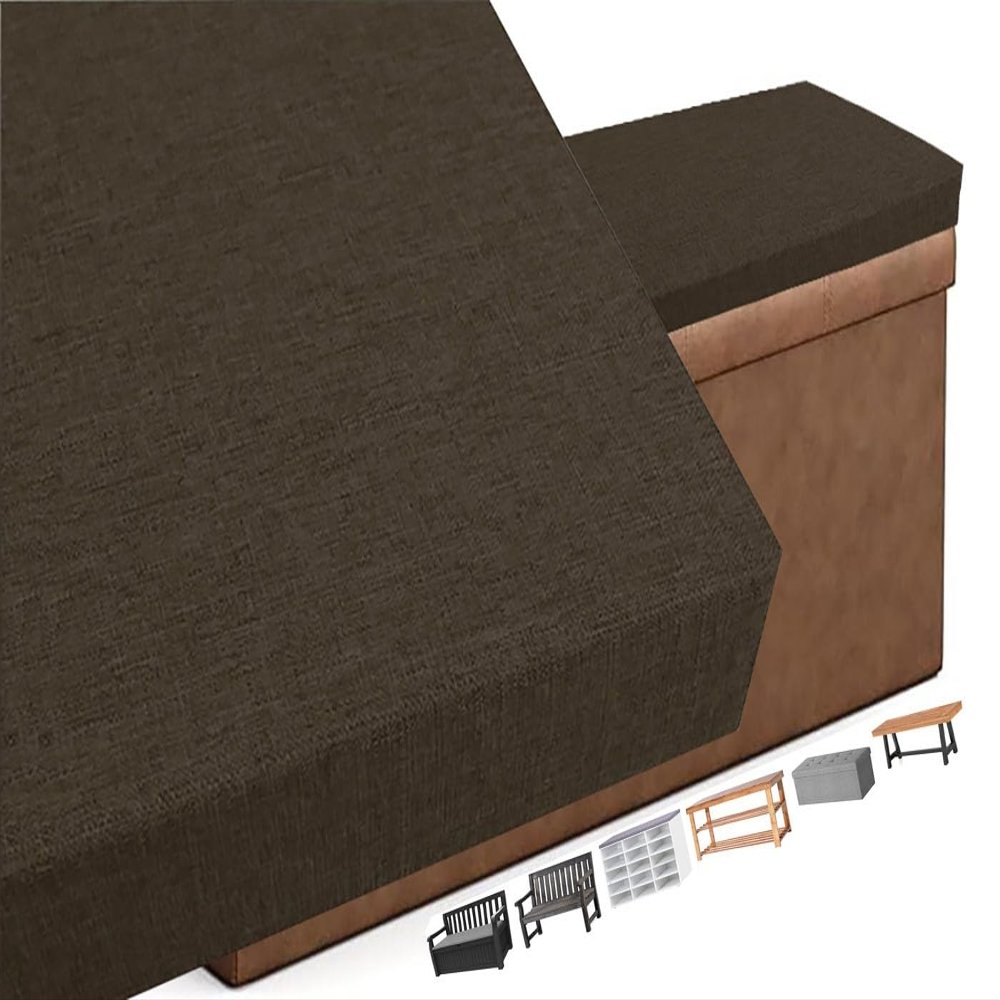 ZZDZW Indoor Bench Cushion, 5 cm Thick, Dark Brown, 120 x 30 cm