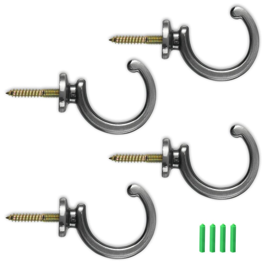 AMONENZ 4-Pack Black Curtain Tiebacks