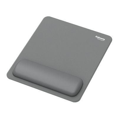 Fellowes Breyta Mouse Pad with Wrist Rest, Gray, HEX Cushion Technology, Silicone Cushion, Non-Slip Base