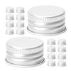 Leak-Proof Aluminum Screw Caps, 100 Count, Silver view 1