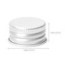 Leak-Proof Aluminum Screw Caps, 100 Count, Silver view 2
