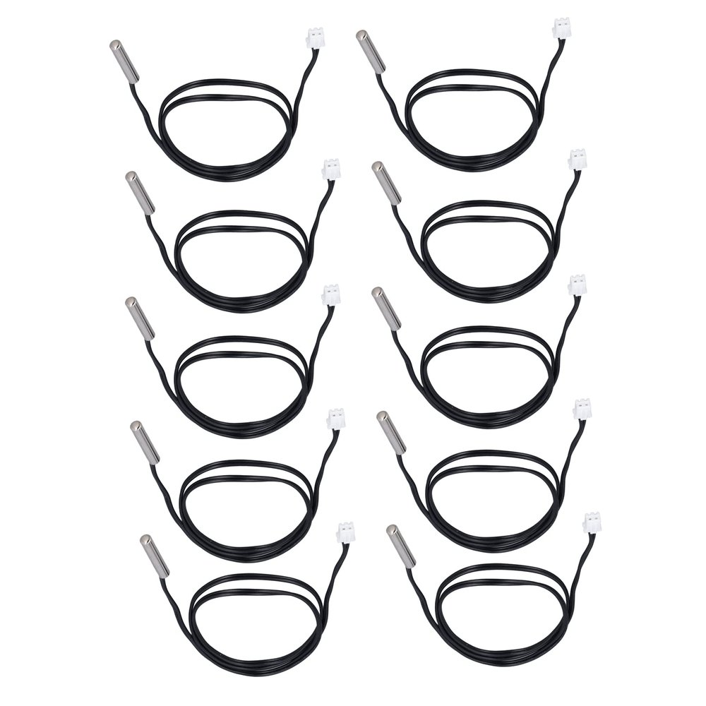 Cryfokt Set of 10 Thermistor Temperature Sensor Probes, -25°C to 125°C, for Small Appliances, Thermal Systems, and Automobiles (20K B3950)