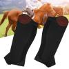 Xiuganpo Premium Leather Half Chaps with Secure Support for Adults, 2-Pack (M) view 3