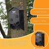 Outdoor Wooden Bat House | Three-Chamber Wall-Mounted Box | Halloween Decor view 2