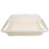 NOLITOY Bread Basket, Natural Style, Large Rattan-Look Storage Basket with Transparent Lid view 1