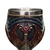 Mupingfenglan Vintage Medieval Goblet with Dragon Pattern, Red view 3