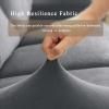 Stretch Velvet Chair Cover with Armrests, Grass Green view 2