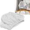 Stretch Velvet Chair Cover with Armrests, Grass Green view 4