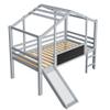 Merax Gray Kids’ Loft Bed 90 x 200 cm with Slide and Ladder view 4