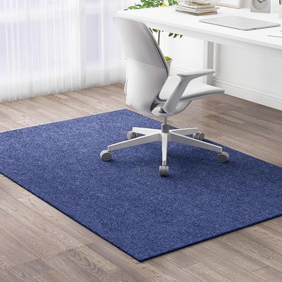 Blue Office Chair Mat for Hardwood and Tile Floors, TEP Floor Protector, Easy-Clean, 120 x 130 cm