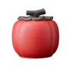 IMEITE Creative Persimmon Tea Storage Jar, Ceramic Sealed Container, Portable Chinese Retro Tea Jar for Tea Leaves (D) view 1