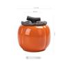 IMEITE Creative Persimmon Tea Storage Jar, Ceramic Sealed Container, Portable Chinese Retro Tea Jar for Tea Leaves (D) view 2