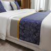 Bed Valance, Golden Bed Runner, Modern King-Size Bed Scarf, Blue, 50 x 240 cm for a 180 cm Bed view 3
