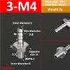 YJQHODY 304 Stainless Steel Pagoda Connector, 36 mm, M3–M10 Thread, 1 Piece (3 mm × M4) view 3