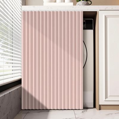 Single Tree Forest Cabinet Curtains with Rails, Pink, W140 x H90 cm