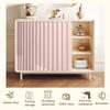 Single Tree Forest Cabinet Curtains with Rails, Pink, W140 x H90 cm view 3