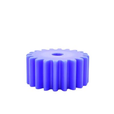Cylindrical Spur Gear, 1 Piece, 2.5M Blue Nylon, 35/36–54/55T, 2.5 Module, 40 Teeth, 10 mm Bore