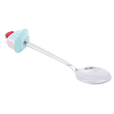 Stainless Steel Dessert Spoon - Pink