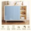 Single Tree Forest Cabinet Curtains with Rails, Sky Blue, W80 x H100 cm view 3