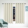 GUOZHEN Blackout Curtain, 240 x 260 cm, Thermal, Beige view 1