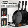 MUDEELA Pot Lid Holder & Organizer, 14 Compartments, Expandable, Black view 3