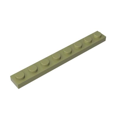 GDS-506 Compatible with LEGO Bricks 3460 1x8 Plate, Olive Green, 50 pcs.