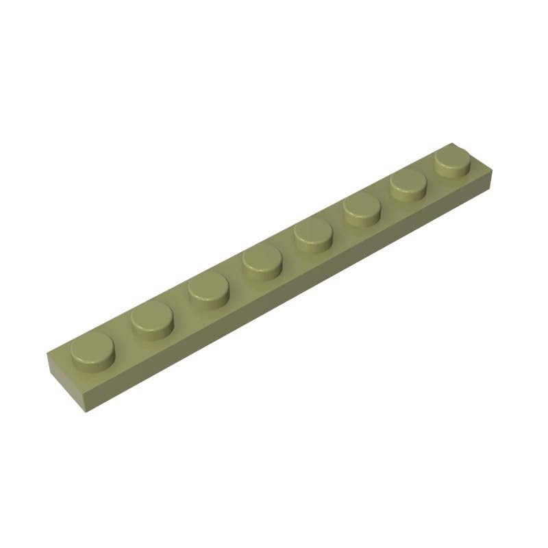 GDS-506 Compatible with LEGO Bricks 3460 1x8 Plate, Olive Green, 50 pcs.