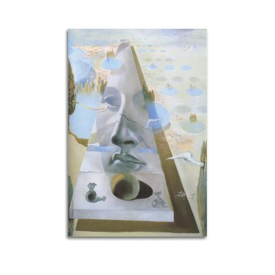 Salvador Dali Art Poster "The Apparition of the Face of Aphrodite" on Canvas, Modern Bedroom Decor, 20 x 30 cm