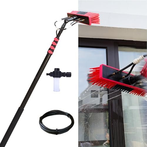 Water-Fed 6 m Telescopic Window Cleaning Brush Set