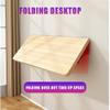 GSKFXJ Wall-Mounted Folding Table, Walnut, 80 x 30 cm (31.5 x 12 in) view 2