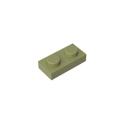 GDS-502 Compatible with LEGO 3023/6225 1x2 Plate, Olive Green, 100 pcs.