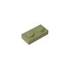 GDS-502 Compatible with LEGO 3023/6225 1x2 Plate, Olive Green, 100 pcs. view 1