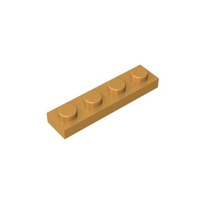 GDS-504 Compatible with LEGO Bricks 3710 Plate 1x4, Pearl Gold, 100 pcs.