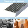 120/140 cm Aluminum Stair Nosing, L-Shaped Metal Stair Edge Protector, Non-Slip Angle Profile for Indoor and Outdoor Stairs (Gray, 100 cm/40 in) view 2