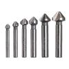 WBTAJZHY Carbide Chamfering Cutter, Three-Flute Countersink with Round Shank, 1 Pc. (12.4 mm) view 3