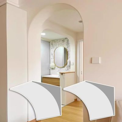 2-Piece Rounded Door Arch Set, DIY Plasterboard Arch Trim, 10.2 x 10.2 x 10.2 in