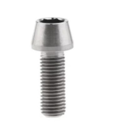 1-Pc Titanium Conical-Head Hex Socket Screw M5 x 30 for Bicycle Stem and Seat Post, with Hex Key