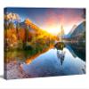 Visario Mountain Lake Landscape Canvas Wall Art with Sun, 120 x 80 cm, 5067 view 1