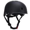 Phefop Sports Helmet, Black ABS and EPS, Shock-Absorbing, Adjustable Chin Strap, for Skateboarding and Cycling (S) view 3