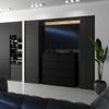 MRBLS_HOME 8-Drawer Dresser – Wooden Sideboard, 120 x 92.5 x 33.5 cm (W/H/D), Matte Black view 4