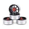 RC Beadlock Wheels for Axial SCX10 90046, Tamiya CC01, D90, D110, S119, 1/10, 4PCS, Metal, 1.9-Inch view 2
